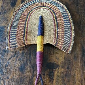 Handcrafted Multicolor Woven Fan